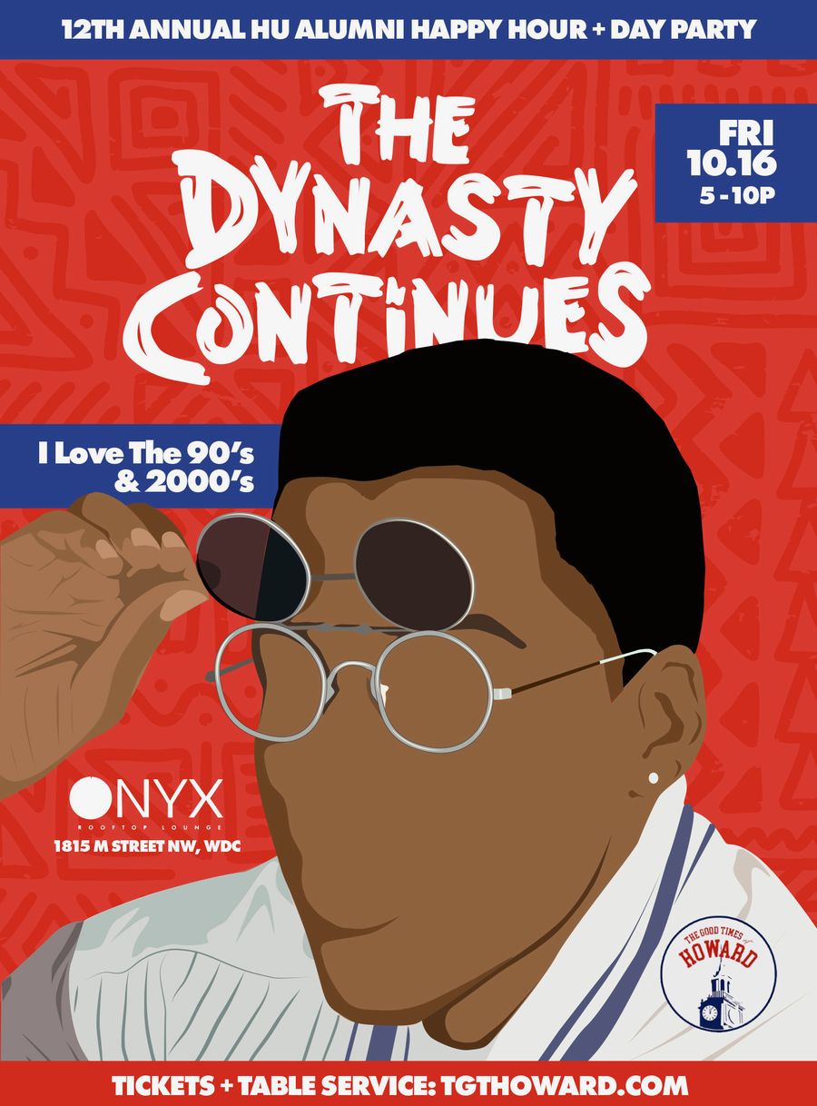 The Dynasty Continues flyer: Friday 10.16, 5 to 10P at ONYX Rooftop Lounge