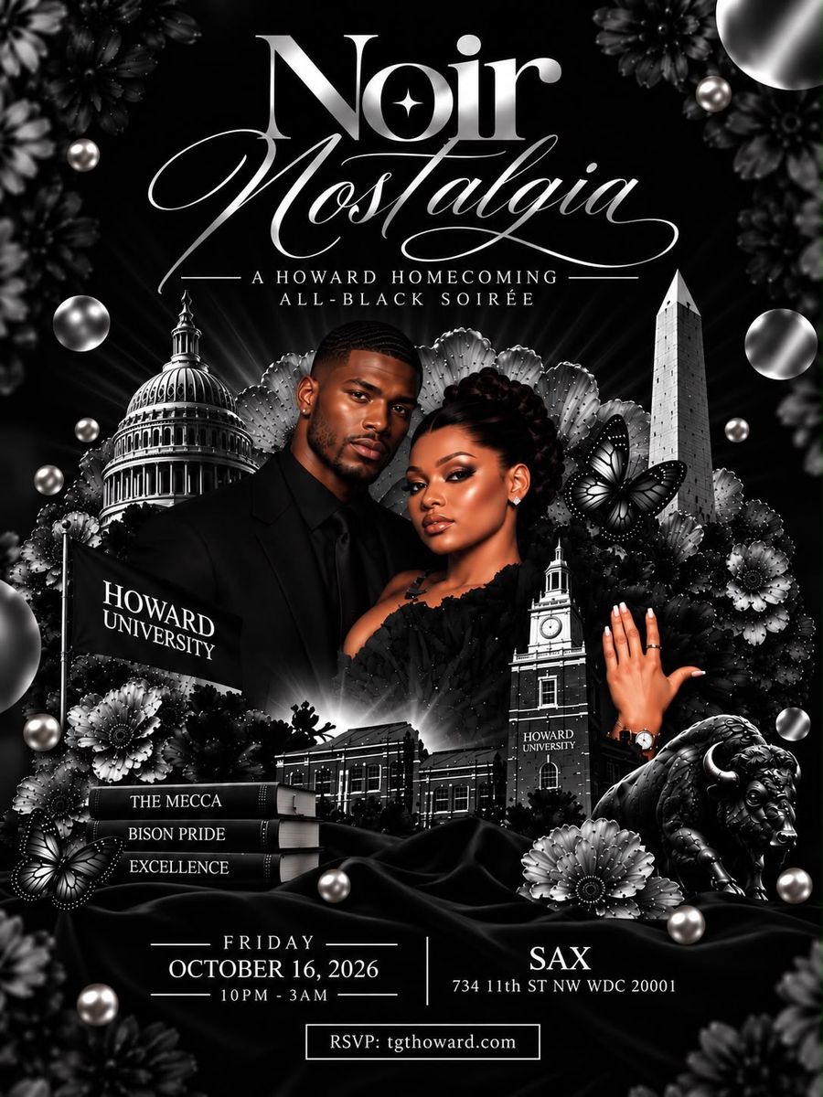 Noir Nostalgia flyer: Friday October 16, 10PM to 3AM at SAX